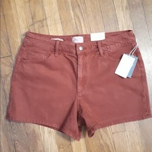 NWT Red High-Waisted Jean Shorts